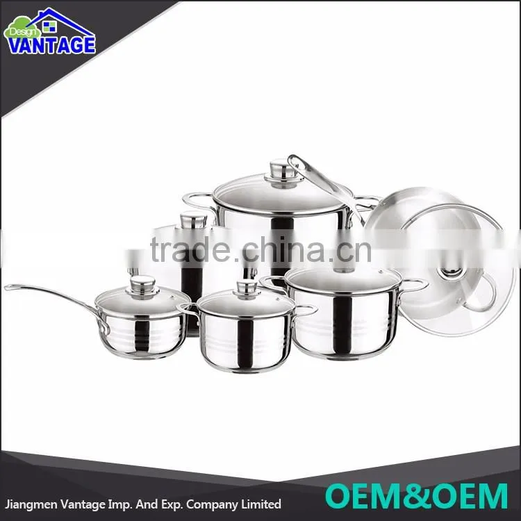 Hot sale high quality cooking microwave cookware stock cooking pot sets