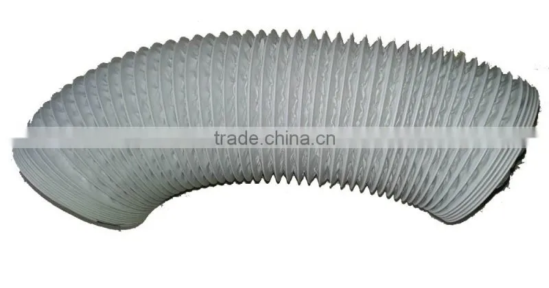 Indoor gardening lightproof combi PVC outer jacket round ventilation duct hose for air filter / inline fans / reflector flange
