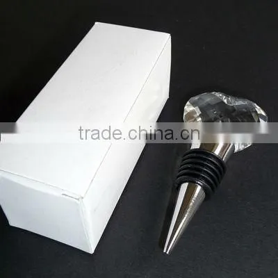 wholesale heart shape crystal wine bottle stopper