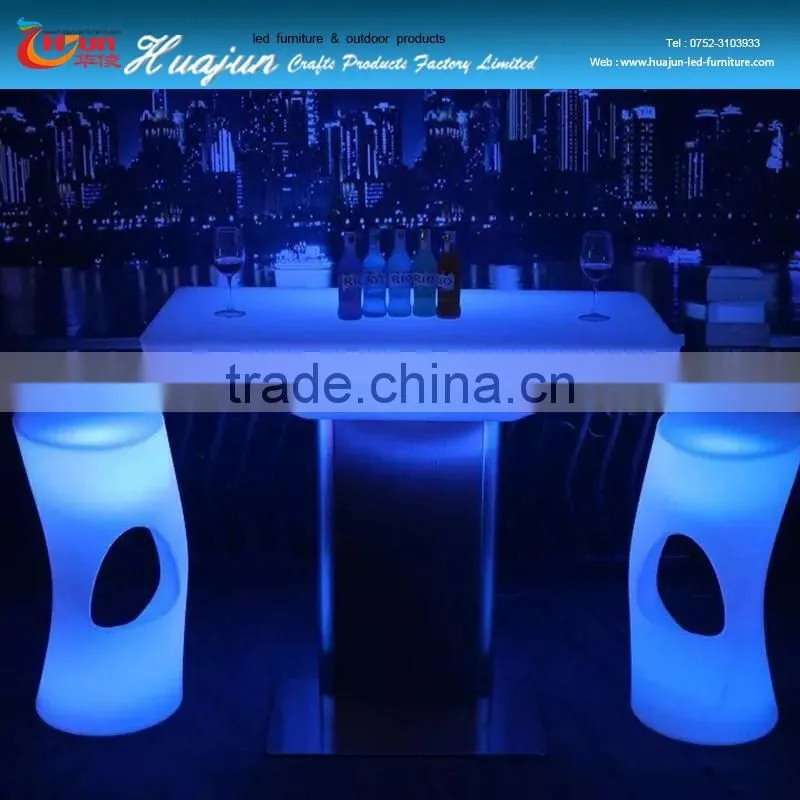 glowing LED bar table / rechargeable led table/ led portable table/ color changing led table