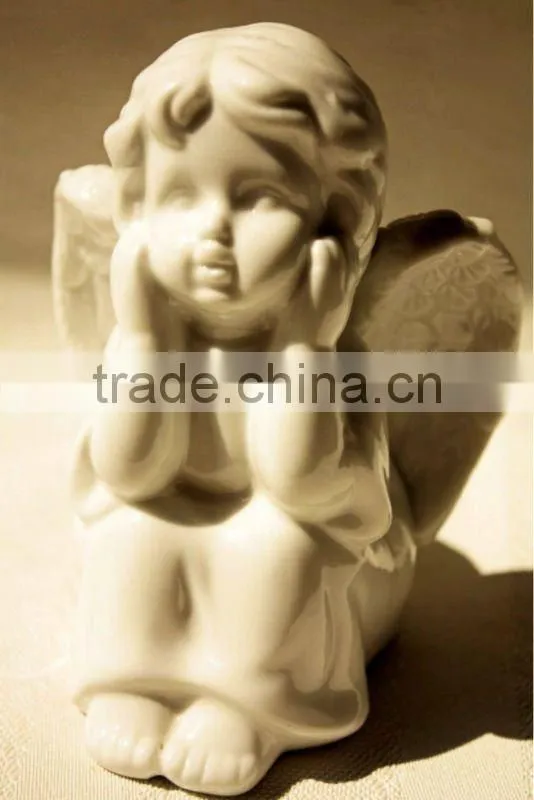 ceramic praying angel girl statue