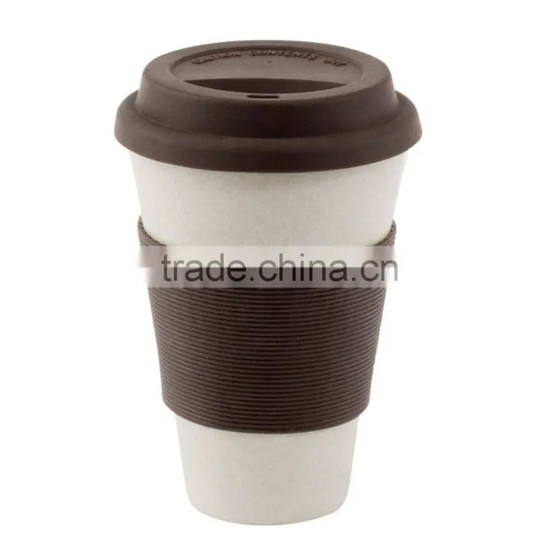 100% natural bamboo cup,Bamboo Fiber to-go Coffee Cup with FDA and LFGB certificate