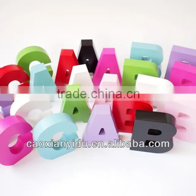 Decorating Wood Letter*9*2.5CM on Sales 9 colour Fancy Wedding Decoration