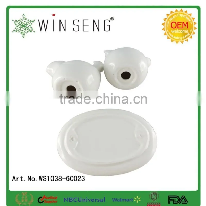 Salt And Pepper Shaker Salt Pepper Bottle With Holder Set Ceramic Crafts