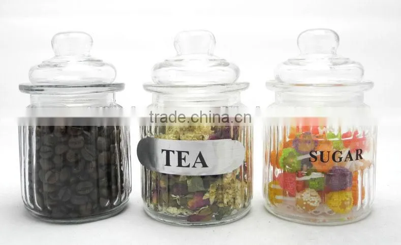 ZIBO wholesale hot selling clear candy cookie jar with dome lid