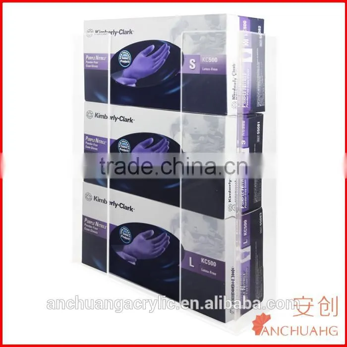 Clear Acrylic Glove Box Dispenser Triple Box Capacity