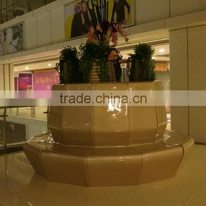 Big fiberglass round chair for mall