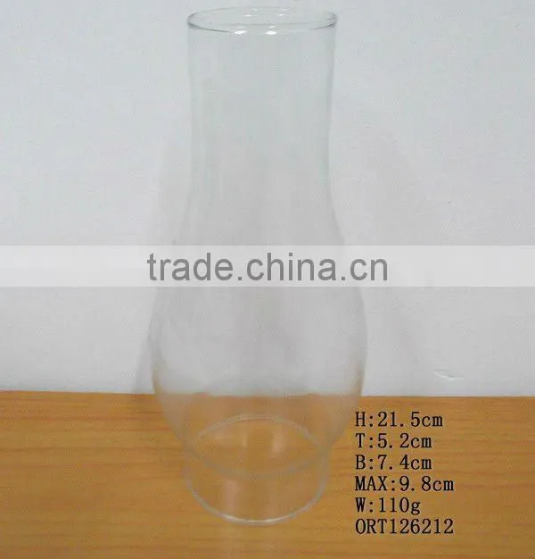 frosted glass chimney with design