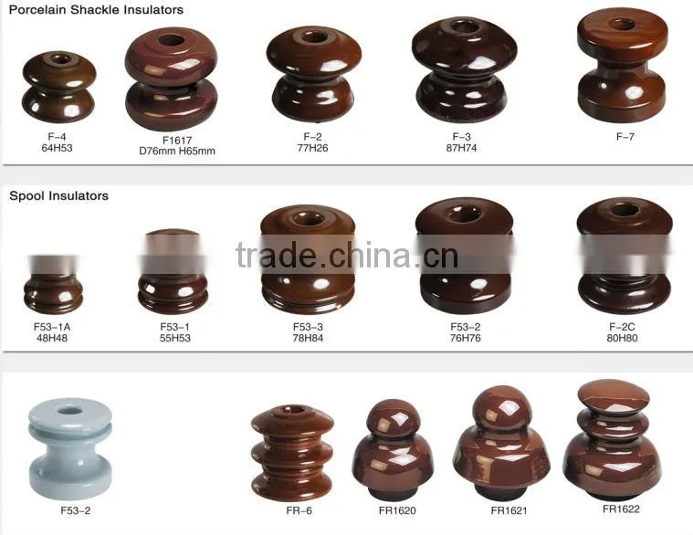 hole sale spool porcelain insulator F113-1
