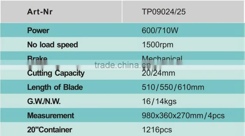 TP0924 Garden tool green Hedge Trimmers with long blade