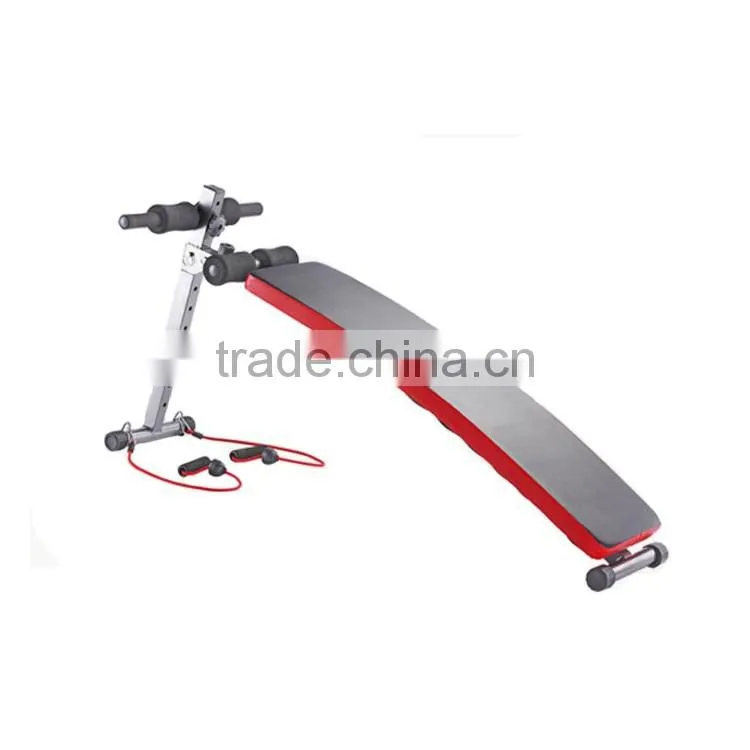 Weight Bench Sit Up Exercise Ab Crunch Board with gym rope