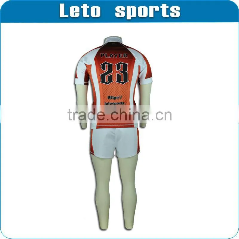 Short sleeve dry fit sublimation custom rugby jersey