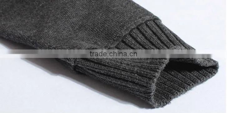 latest men's knitted double collar sweater
