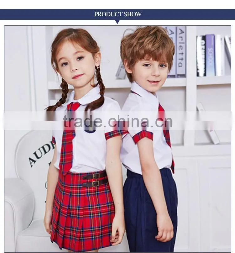 Skirt And Shirt With Short Pants School Uniform Shirts 100% Cotton