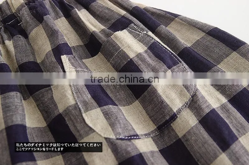 Cotton Mix Linen Fabric Harem Pants Wholesale Boutique Children Clothing Trouser