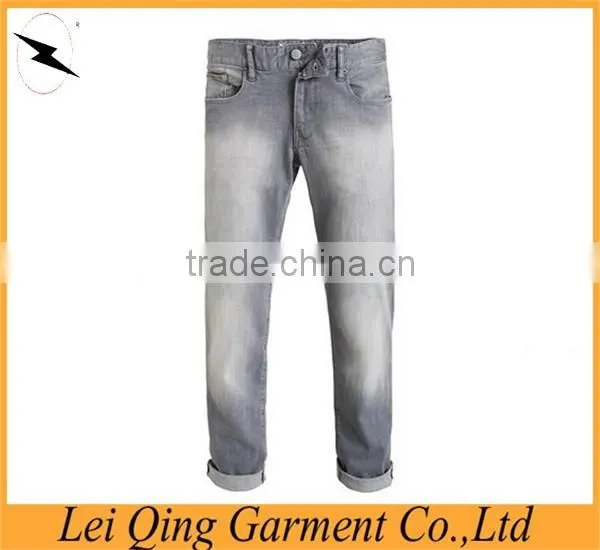 100% cotton washed slim men fashion jeans trousers