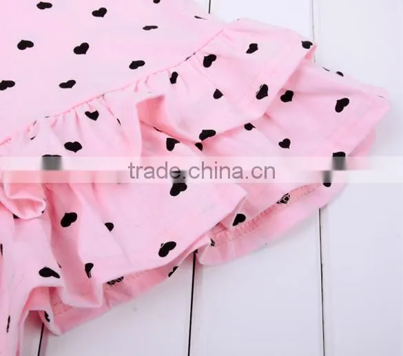 Baby Girl's Kids Lovely Cute 2PCS Set heart pattern Short Denim Jacket + Dress clothes set 20148