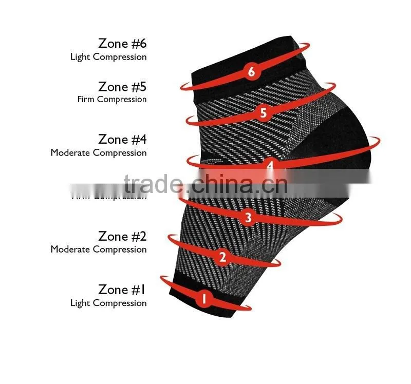 customized private labelling Plantar Fasciitis compression ankle sock