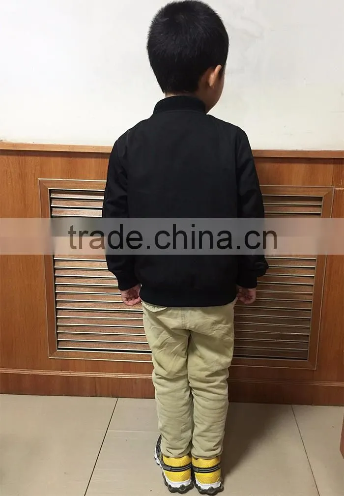 Newest Design European Style Black Plain Girls Fancy Jacket