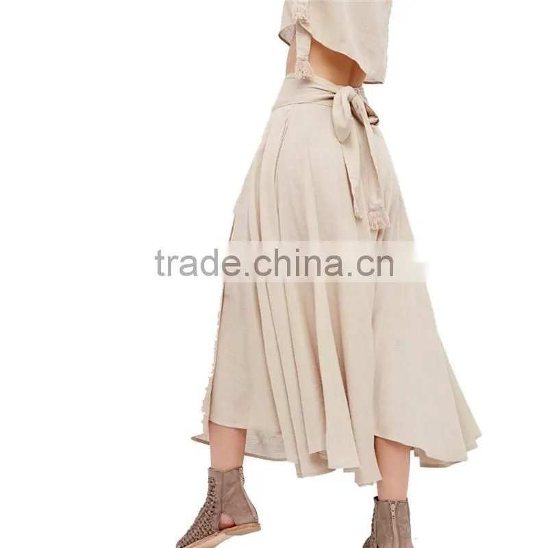 2017 OEM Irregular Black Umbrella-shaped High Waisted Maxi Skirt