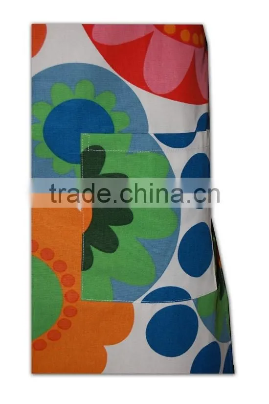 Wholesale Promotional Factory Price customized Polyester Mixed waist half aprons for women