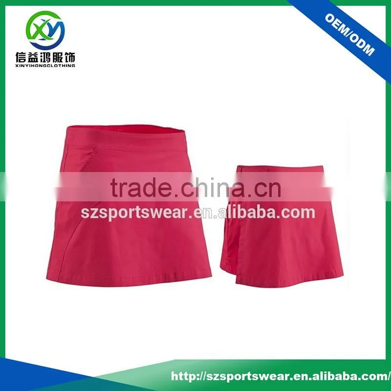 Best Seller Red Color A-Line Anti-shrink women's Golf Skort
