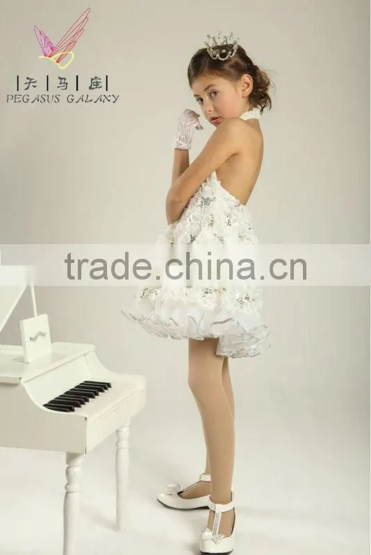 2013 New Style! white ballroom dance dress for kids&adults