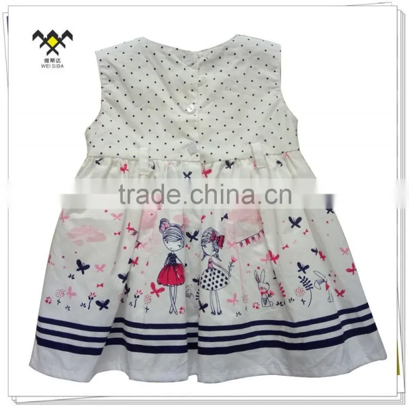 high quality baby girl cotton summer dress for kids
