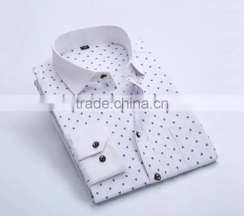 Yiwu factory OEM high quality cotton shirt elegant for men 2016