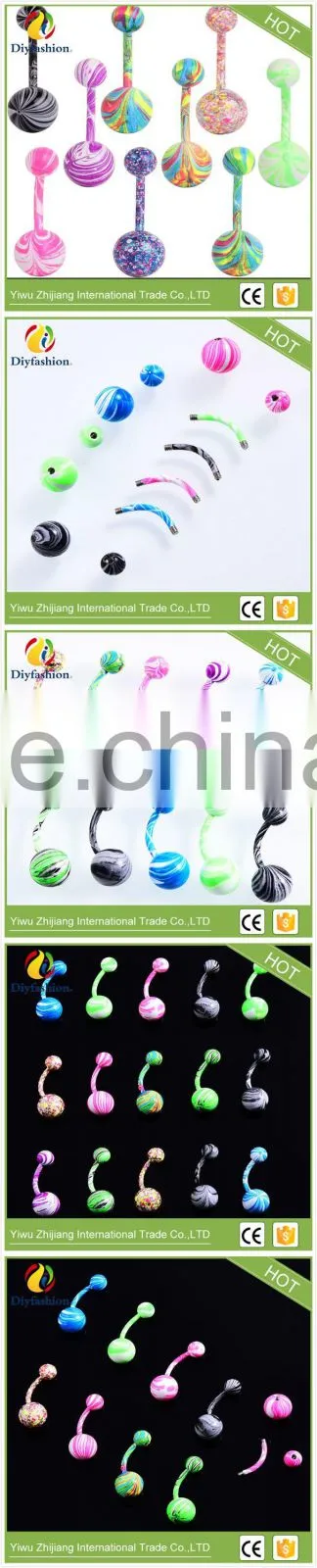 Hot selling colorful navel ring with low price