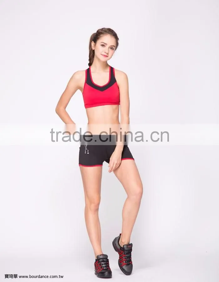 Dance wear girl mesh dance skirt with shorts/ skort