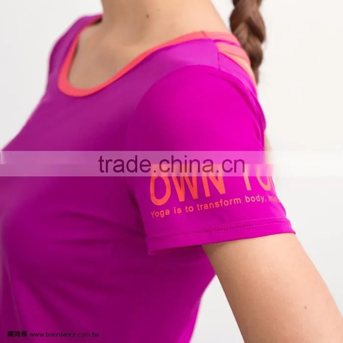 Workout women trim logo sports t-shirts