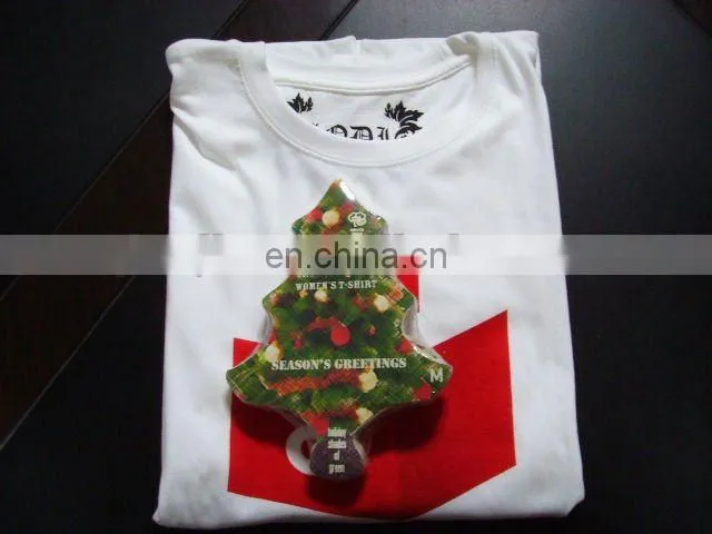 compressed t-shirt in customized shape