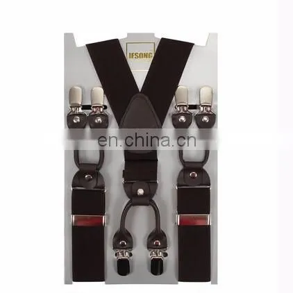 2017 yiwu fashion clip suspenders high quality men jeans suspenders