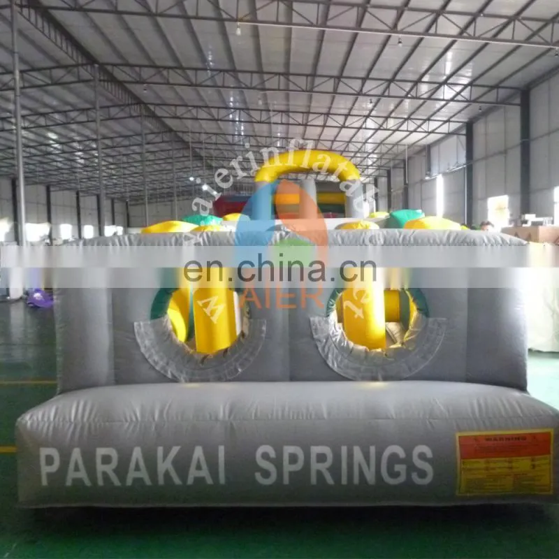 Cheap 2 parts giant inflatable obstacle , PVC inflatable obstacle course for adult and kids