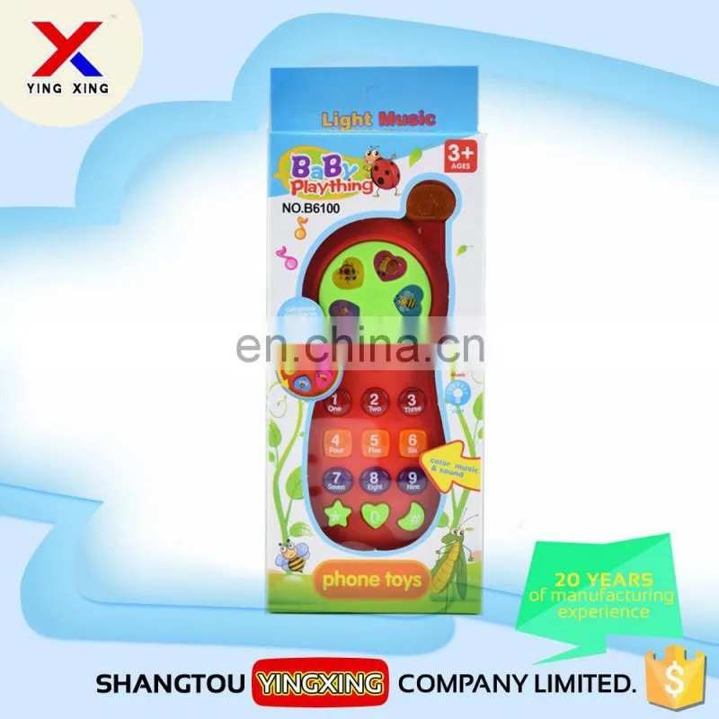 good quality 12 music songs inside flashing baby phone toy