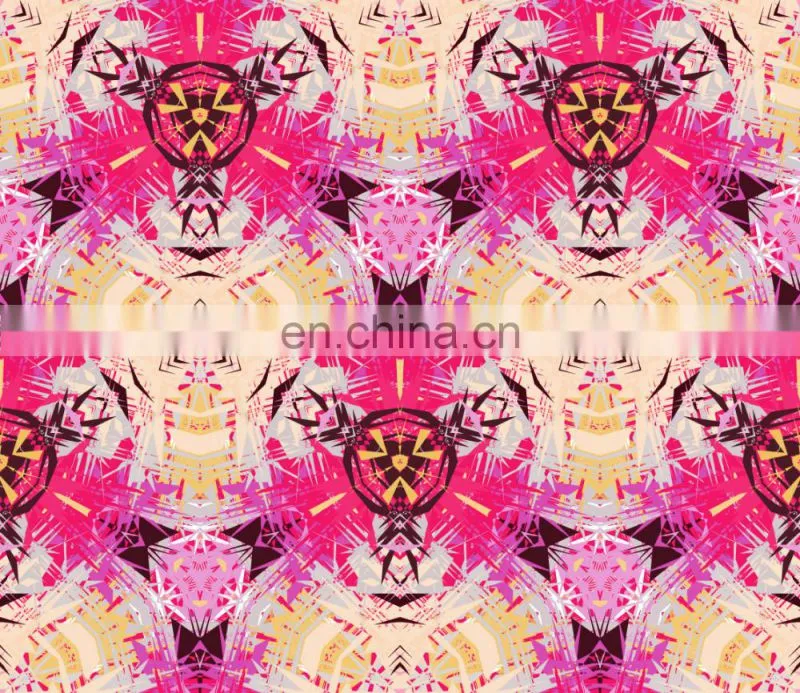 Popular High Quality Digital Print Knit Fabric 95% Rayon 5%spandex Rayon Elastic Jersey Fabric