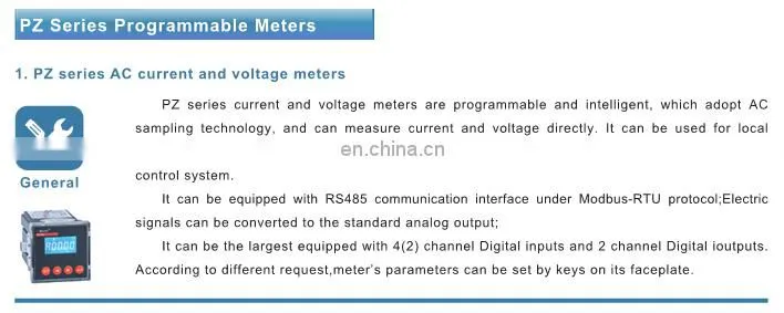 Acrel PZ72-AI3 ac three phase programmable led digital ammeter current meter