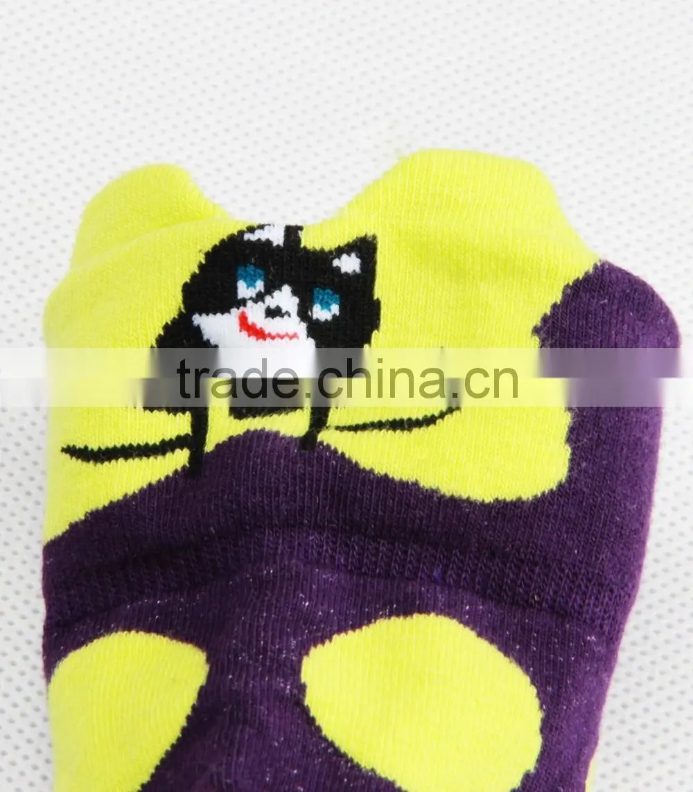 Customized cute 3d animals cotton socks