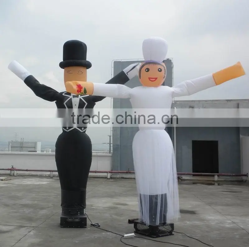 Wedding decorations Two legs inflatable air dancers with logo