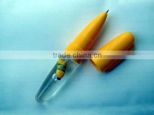 acrylic liquid ballpoint pen with custom floater inside