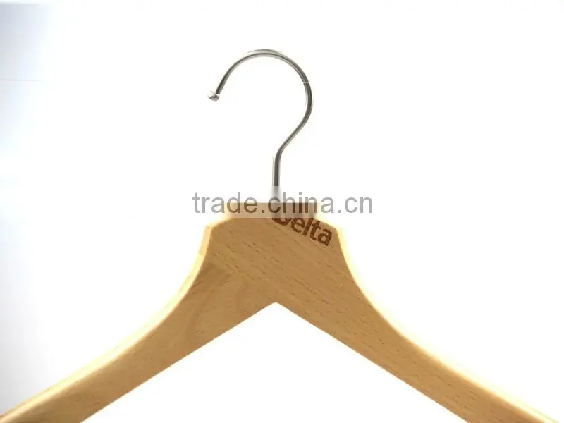 fashion high end wooden hanger natural wooden hanger and pants hanger