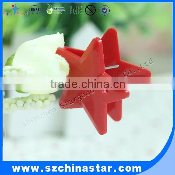 Plastic star shape binder clip from Shenzhen stargood