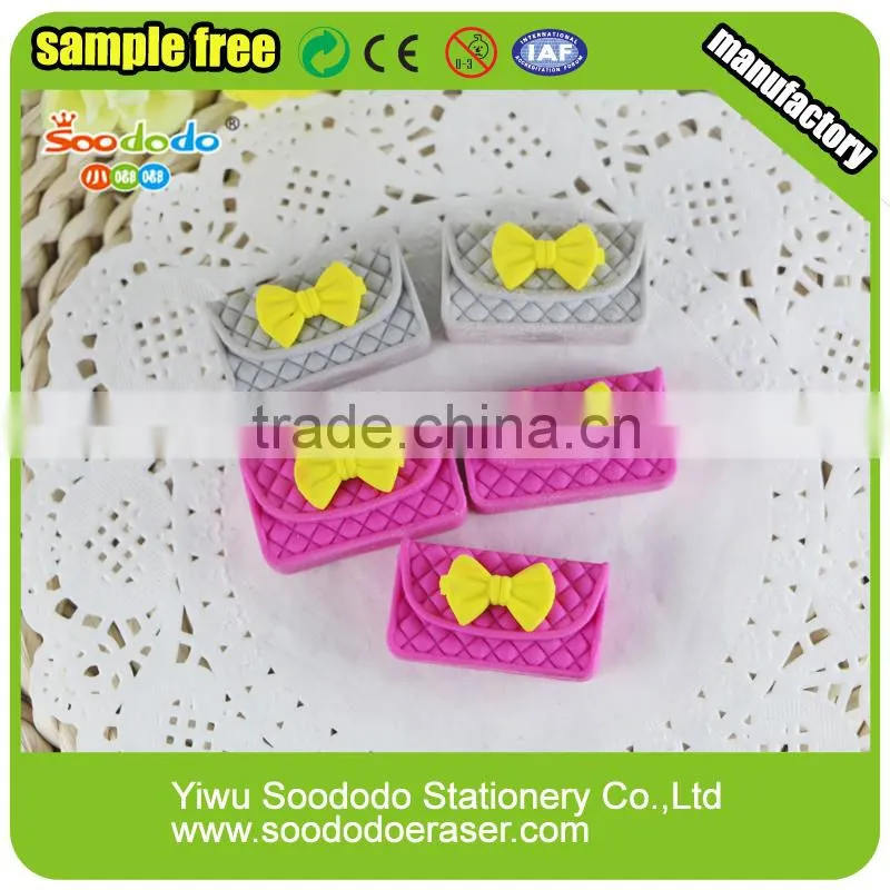 Fashion items in school japanese erasers with custom shape