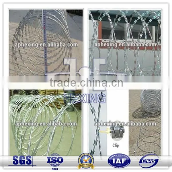 Anping Hot Dipped Galvanized Concertina Razor Barbed Wire bto-22