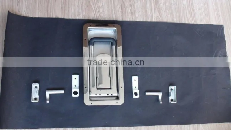 02342C Key lock stainelss steel /steel recessed handle trailer side door lock