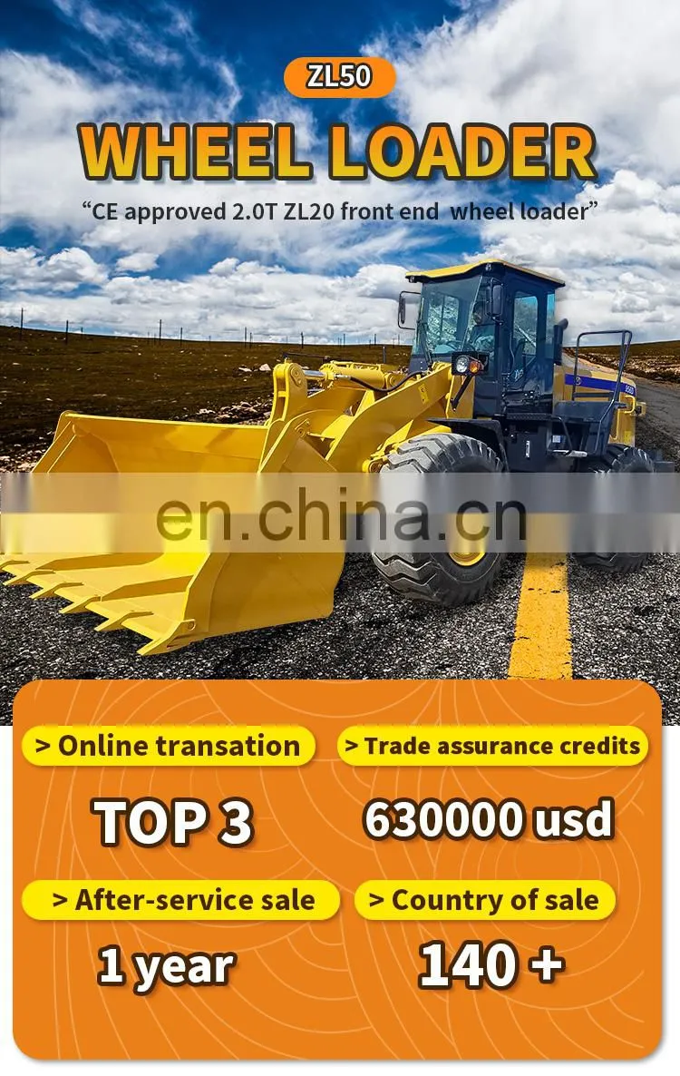GOOD QUALITY!! China large Construction mining use 5 ton wheel Loader ZL50/956 Front-end Shovel Loader with CE with rock bucket