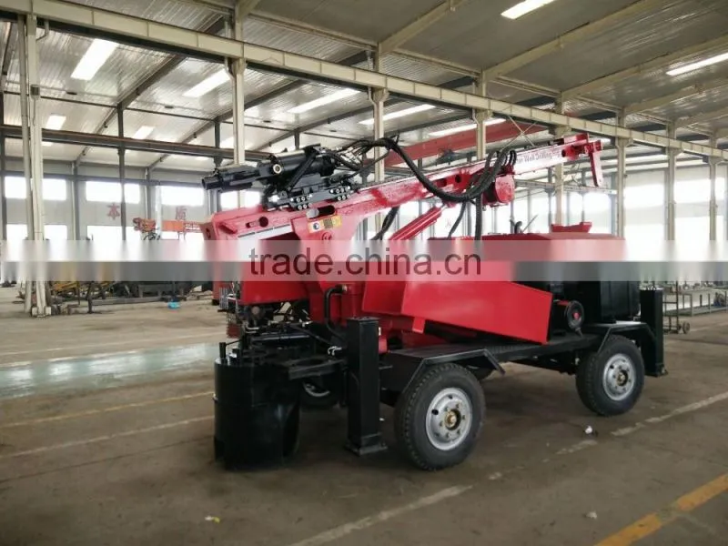 260m depth HF510T Portable Trailer Mounted Water Well Drilling Rig for sale