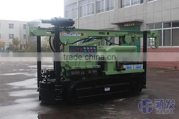 Durable at worksite!!HF485Y crawler type practical water well drilling rig