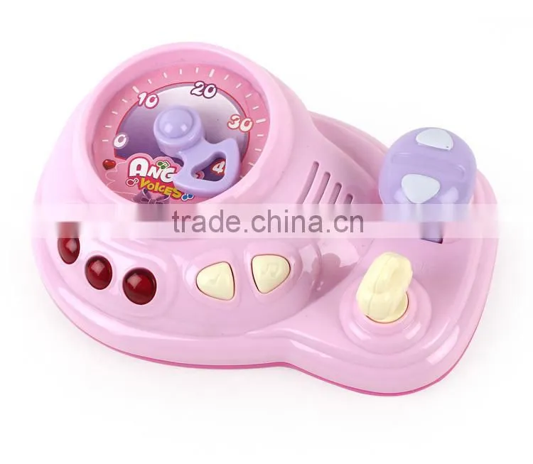 Eco-friendly plastic baby toy educational car with steering wheel MT801039